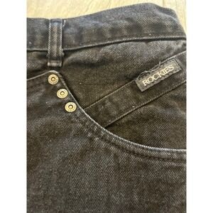 Rockies Black Wash Denim Jeans High Rise Straight Leg Women Size 19 20